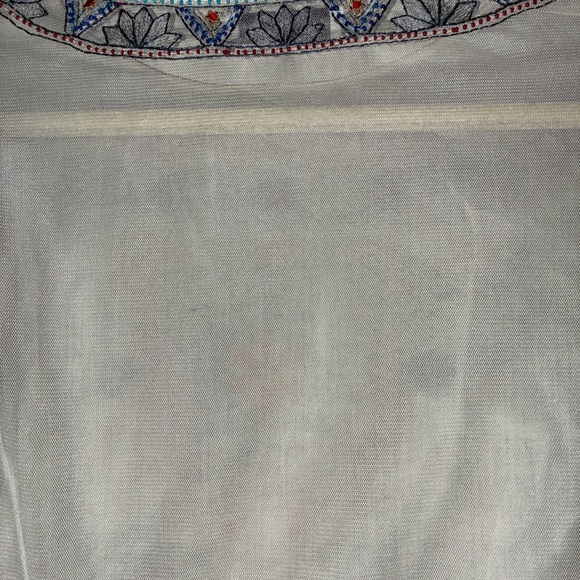 Beautiful Zara Floral Beaded Embroidered Sheer Top. Sz S - Picture 10 of 10